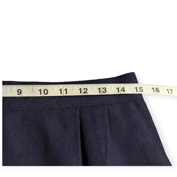 Vintage Sag Harbor Navy Blue Lined Wool Pencil Skirt Size 14 - Picture 9 of 12